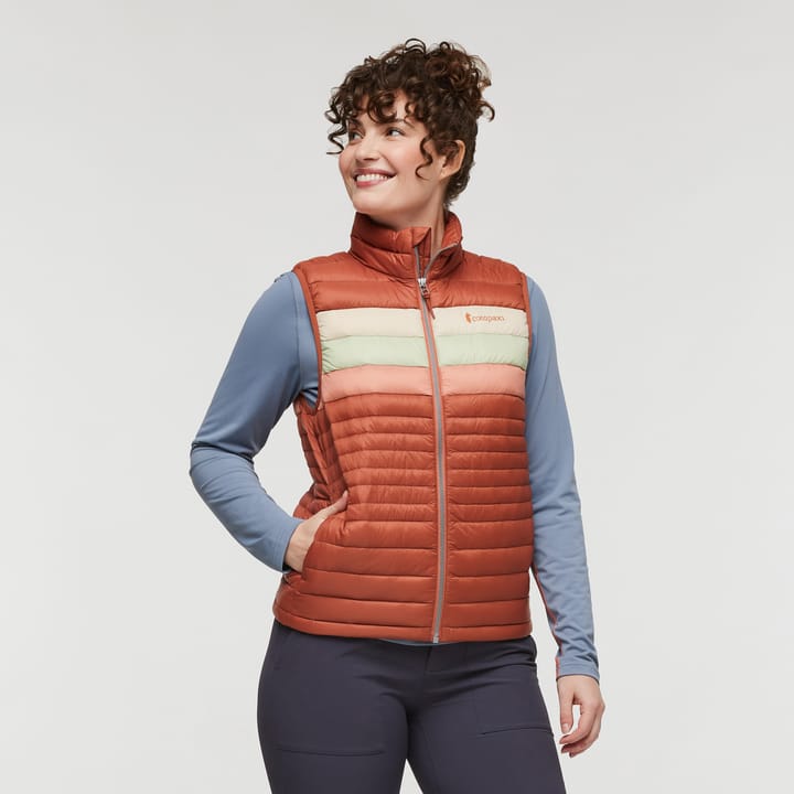 Cotopaxi Women's Fuego Down Vest Faded Brick Stripes | Buy